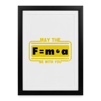 May the force be with you - Framed poster (27 × 37 cm) - black - Front