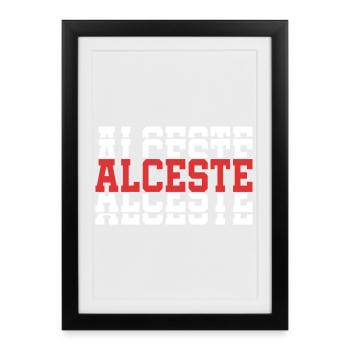 Alceste t-shirt gift idea stacked text - Framed poster (27 × 37 cm) - black - Front