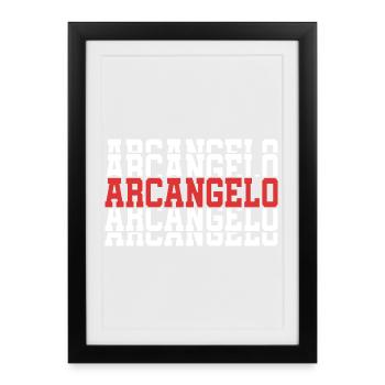 Archangel T-Shirt T-Shirt Cadeau Texte Empilé - Affiche encadrée (27 × 37 cm) - noir - Devant