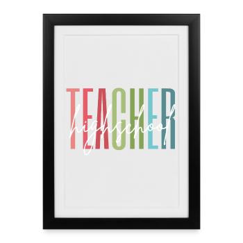 High School Teacher School Gift - Framed poster (27 × 37 cm) - black - Front