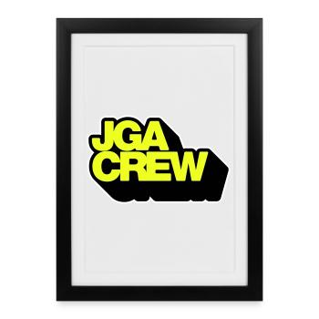 Enterrement de vie de garçon Crew 3D - Affiche encadrée (27 × 37 cm) - noir - Devant