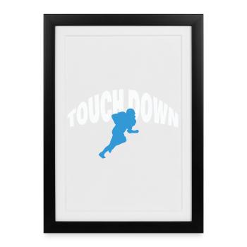 TOUCH DOWN - Framed poster (27 × 37 cm) - black - Front