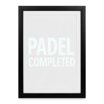Padel Shirt Padel Complete Hoodie Design - Framed poster (27 × 37 cm) - black - Front