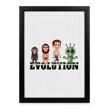 Évolution Alien - Affiche encadrée (27 × 37 cm) - noir - Devant