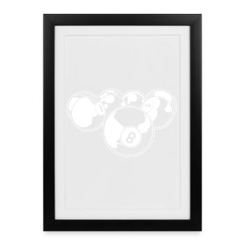8 Ball Billiards - Framed poster (27 × 37 cm) - black - Front