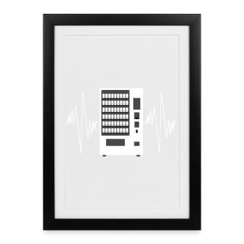 Snack Vending Machine Touchscreen Pulse - Framed poster (27 × 37 cm) - black - Front