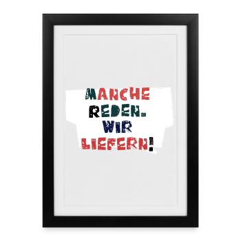 Talk &amp; Act! - Framed poster (27 × 37 cm) - black - Front