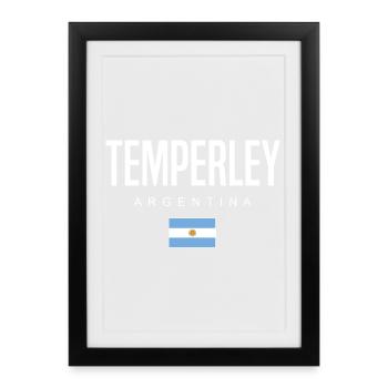 Temperley Argentine Argentine - Affiche encadrée (27 × 37 cm) - noir - Devant