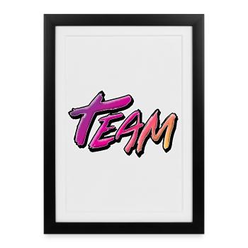 Team - Framed poster (27 × 37 cm) - black - Front
