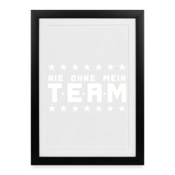 Mein Team - Gerahmtes Poster (27 × 37 cm) - Schwarz - Vorne
