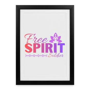 Yoga & Mindset Design for Free Souls Free Spirit - Framed poster (27 × 37 cm) - black - Front