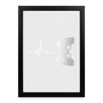 Gamer Game Video Game Blueberry Vintage Gaming - Framed poster (27 × 37 cm) - black - Front