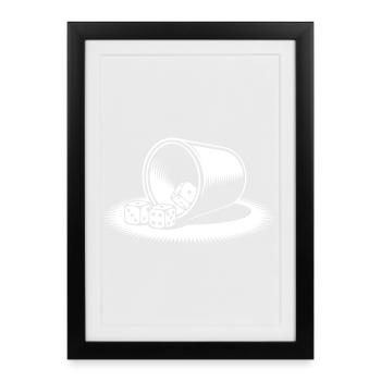 Schocken Team Schock Out! Dice Puzzle Jule - Framed poster (27 × 37 cm) - black - Front