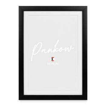 Pankow - Berlin Flag - Berlin Bear - Berlinerin - Framed poster (27 × 37 cm) - black - Front