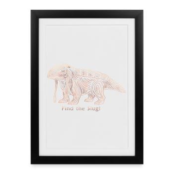 Satisfactory - "Find the Slug!" - Framed poster (27 × 37 cm) - black - Front