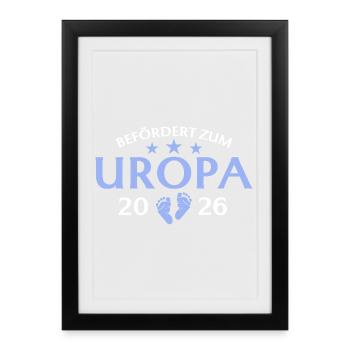 Arrière-grand-père 2026 Promu arrière-grand-père - Affiche encadrée (27 × 37 cm) - noir - Devant