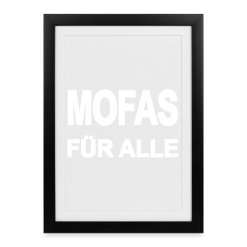 Moped - Framed poster (27 × 37 cm) - black - Front