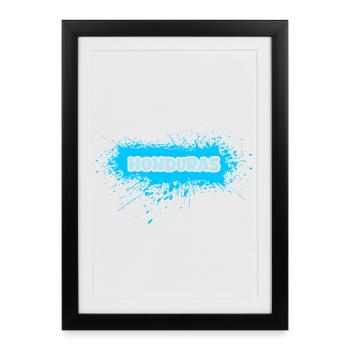 Honduras tel qu’un soleil - Affiche encadrée (27 × 37 cm) - noir - Devant