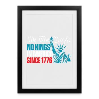 We The People No Kings America Patriotic - Framed poster (27 × 37 cm) - black - Front