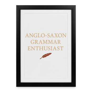 Alphabet runique anglais ancien - Affiche encadrée (27 × 37 cm) - noir - Devant