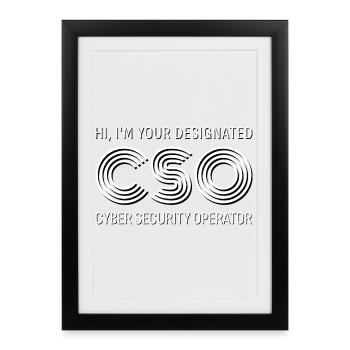 CSO Cyber Security Operator - Framed poster (27 × 37 cm) - black - Front