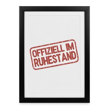 Officiellement retiré - Timbre - Affiche encadrée (27 × 37 cm) - noir - Devant
