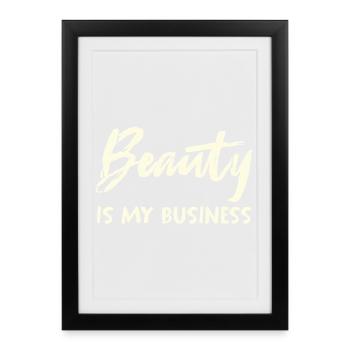 La beauté est mon affaire - Affiche encadrée (27 × 37 cm) - noir - Devant