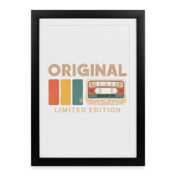 Original 1971 Anniversaire 1971 Cadeau 1971 Retro - Affiche encadrée (27 × 37 cm) - noir - Devant
