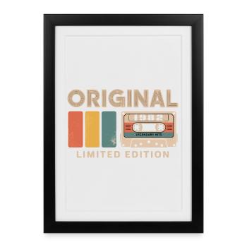 Original 1982 Anniversaire 1982 Cadeau 1982 Retro - Affiche encadrée (27 × 37 cm) - noir - Devant