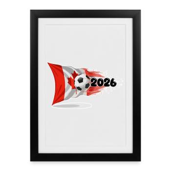 Canada 2026 Soccer Rush - Framed poster (27 × 37 cm) - black - Front