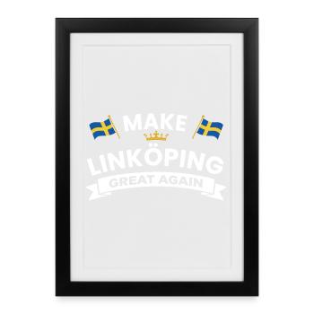 Linköping Une cohésion plus forte - Affiche encadrée (27 × 37 cm) - noir - Devant
