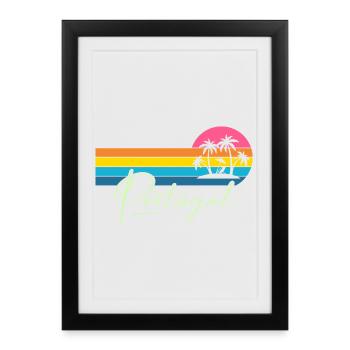 Portugal - Affiche encadrée (27 × 37 cm) - noir - Devant