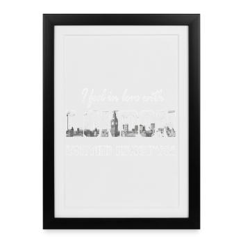 I fell in love with London Skyline Design - Framed poster (27 × 37 cm) - black - Front