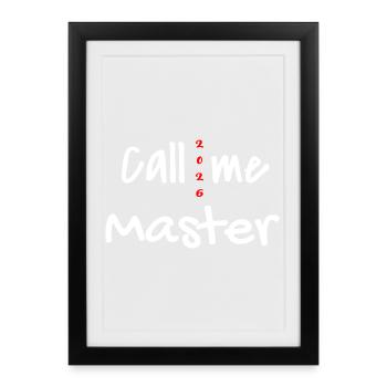 Master 2026 Diplôme - Affiche encadrée (27 × 37 cm) - noir - Devant