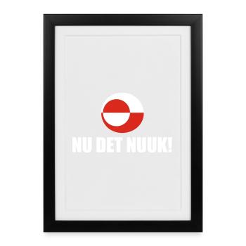 Groenland - Nu Det Nuuk - Danemark - Danemark - Affiche encadrée (27 × 37 cm) - noir - Devant