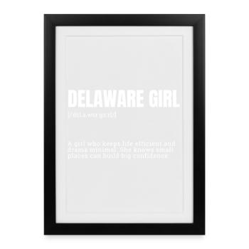 Lettrage des filles du Delaware - Affiche encadrée (27 × 37 cm) - noir - Devant