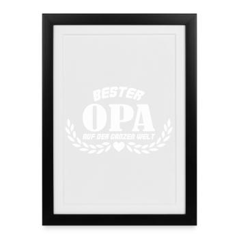 Best grandpa in the whole world - Framed poster (27 × 37 cm) - black - Front
