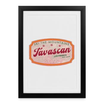 Tavascan Spain Alpine Label - Framed poster (27 × 37 cm) - black - Front