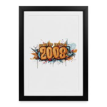 Limited Edition 2008 Graffiti - Gerahmtes Poster (27 × 37 cm) - Schwarz - Vorne