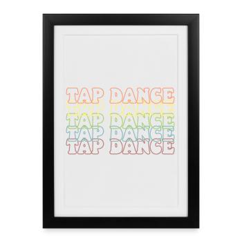 Tap Dance Pastel Rainbow - Framed poster (27 × 37 cm) - black - Front