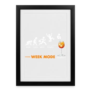 Can't wait for the weekend - humor Spritz - Framed poster (27 × 37 cm) - black - Front