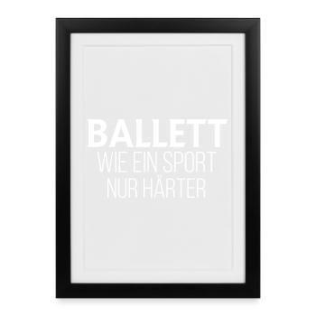 Ballett lustig - Gerahmtes Poster (27 × 37 cm) - Schwarz - Vorne