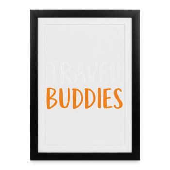 Travel Buddies - Framed poster (27 × 37 cm) - black - Front