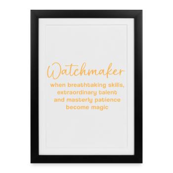 Clockwork Clock - Framed poster (27 × 37 cm) - black - Front