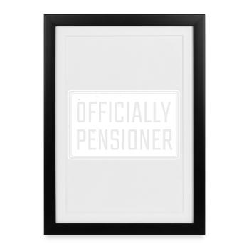 Officiellement retraité - Affiche encadrée (27 × 37 cm) - noir - Devant
