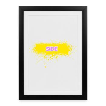 Cadeau pour le côté - Affiche encadrée (27 × 37 cm) - noir - Devant