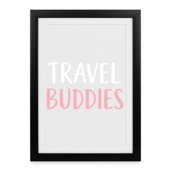 Travel Buddies - Framed poster (27 × 37 cm) - black - Front