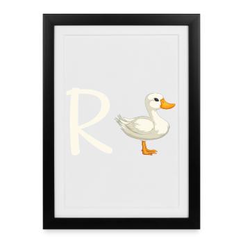 Pension avec canard - Affiche encadrée (27 × 37 cm) - noir - Devant