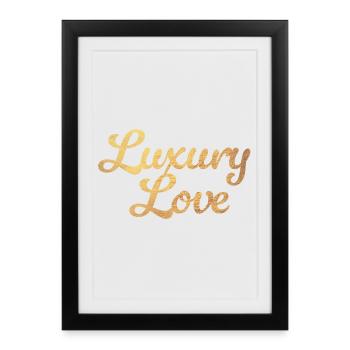Luxe Amour Amour Or Luxe Exclusif Glamour Luxe - Affiche encadrée (27 × 37 cm) - noir - Devant