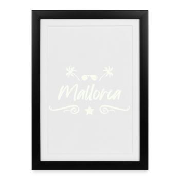 Mallora Palm Beach Logo - Framed poster (27 × 37 cm) - black - Front
